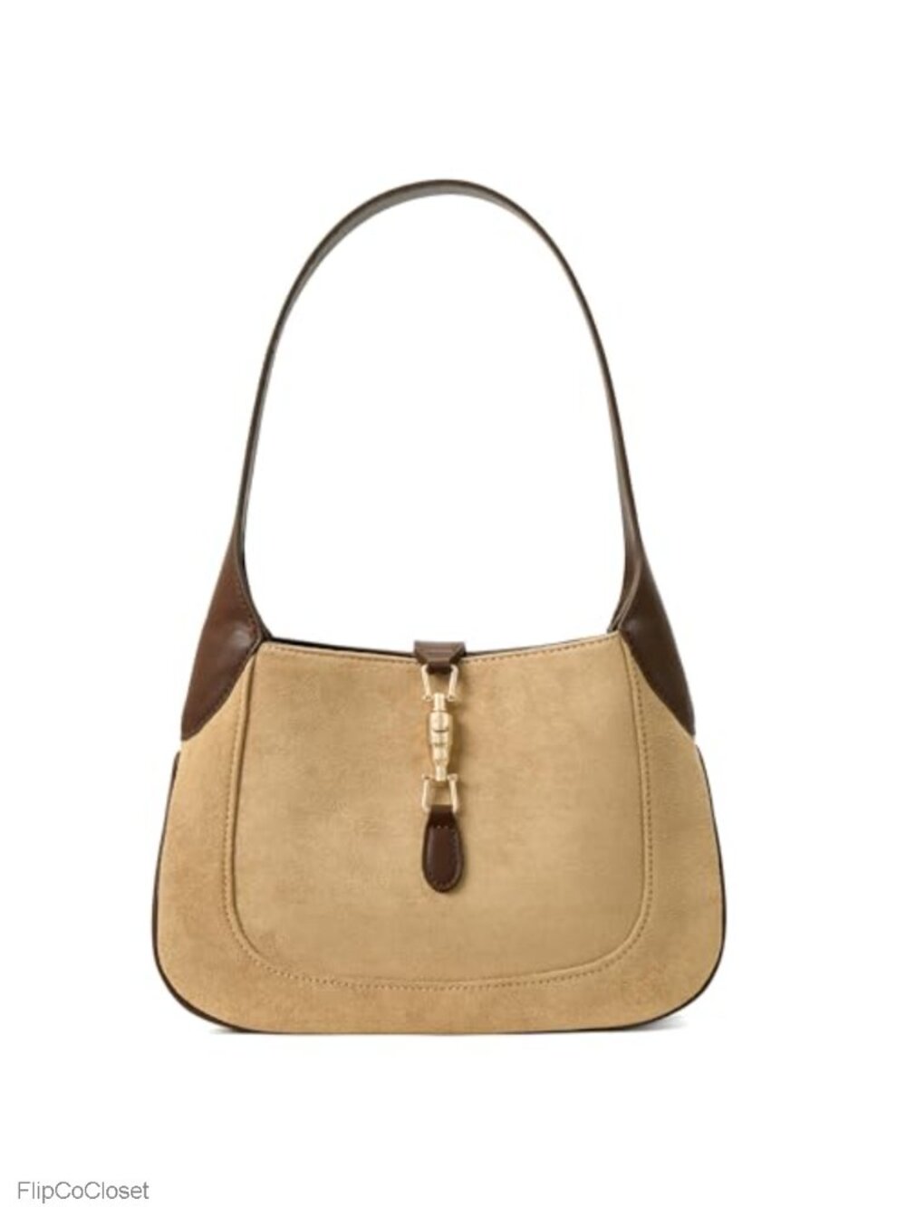 Vegan Leather Shoulder Bag Lightweight Crescent Purse Fixed Strap